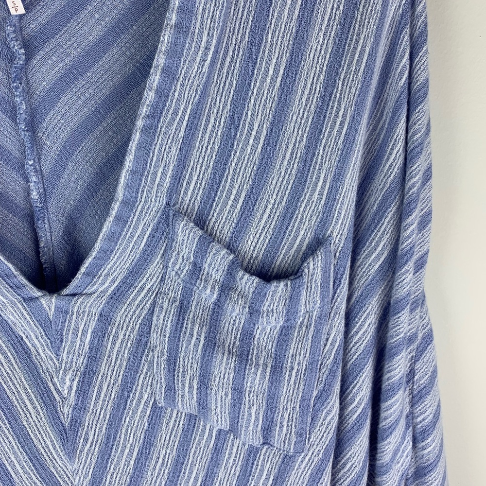 Free People Morning Striped Blue Dolman Knit Top - Picture 3 of 7